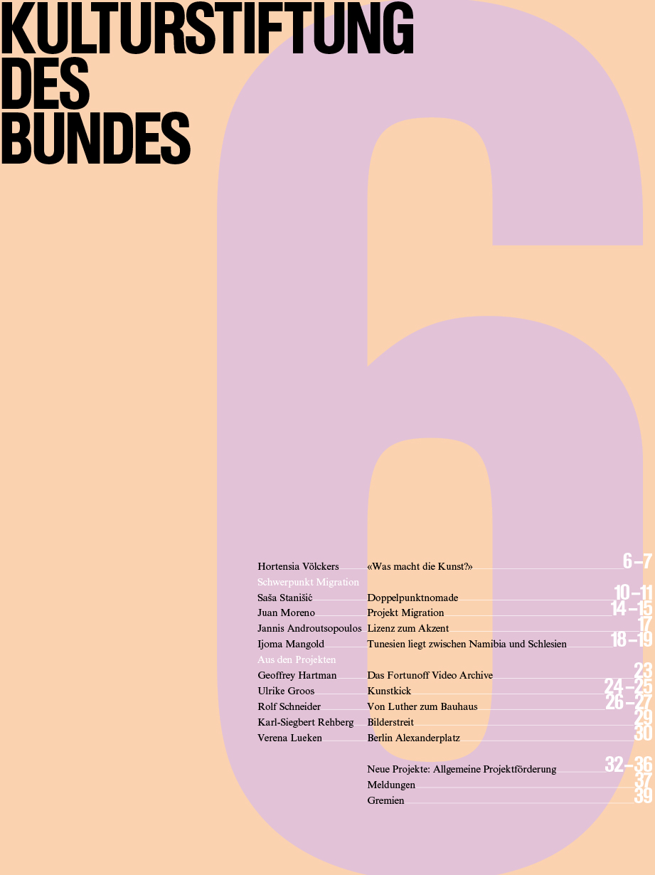 Magazin 6 - Kulturstiftung Des Bundes